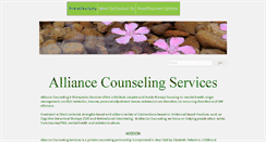 Desktop Screenshot of alliancecounselingservices.net