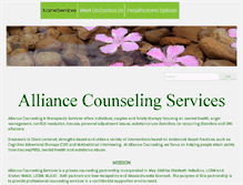 Tablet Screenshot of alliancecounselingservices.net